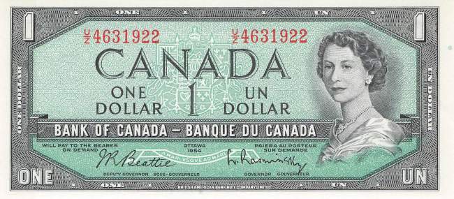 Kanada 1 Dollar 1954  p.75b